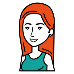 beautiful and young woman vector illustration design