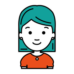 cute little girl character vector illustration design