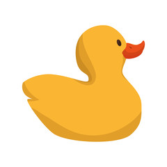 cute ducky toy isolated icon vector illustration design