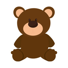 bear teddy isolated icon vector illustration design