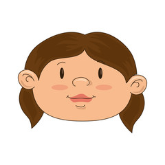 cute little girl character vector illustration design