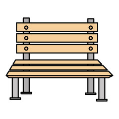 park chair isolated icon vector illustration design