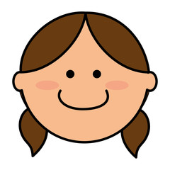 Obraz premium cute little girl character vector illustration design