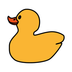 cute ducky toy isolated icon vector illustration design