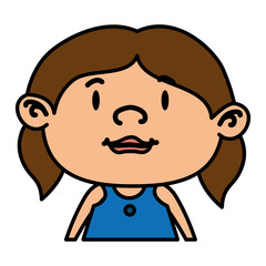 cute little girl character vector illustration design