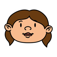 Fototapeta premium cute little girl character vector illustration design