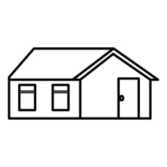 cute house exterior icon vector illustration design