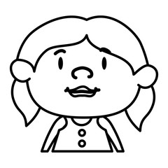 cute little girl character vector illustration design