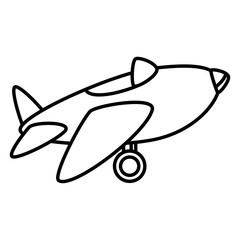 cute airplane toy icon vector illustration design