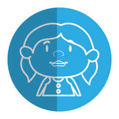 cute little girl character vector illustration design