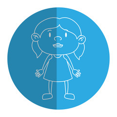 cute little girl character vector illustration design