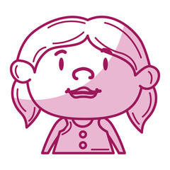 cute little girl character vector illustration design