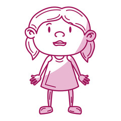 cute little girl character vector illustration design