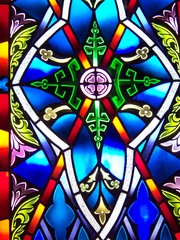 Obraz premium Stain Glass Window Up Close