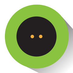 Fototapeta premium Isolated bowling ball on a colored button, Vector illustration