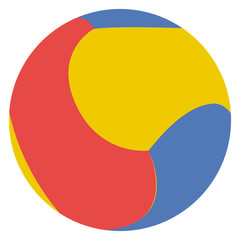 Isolated volleyball ball on a white background, Vector illustration
