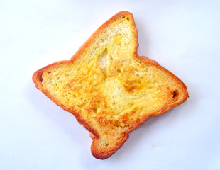 bread on white background 