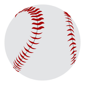 Isolated baseball ball on a white background, Vector illustration