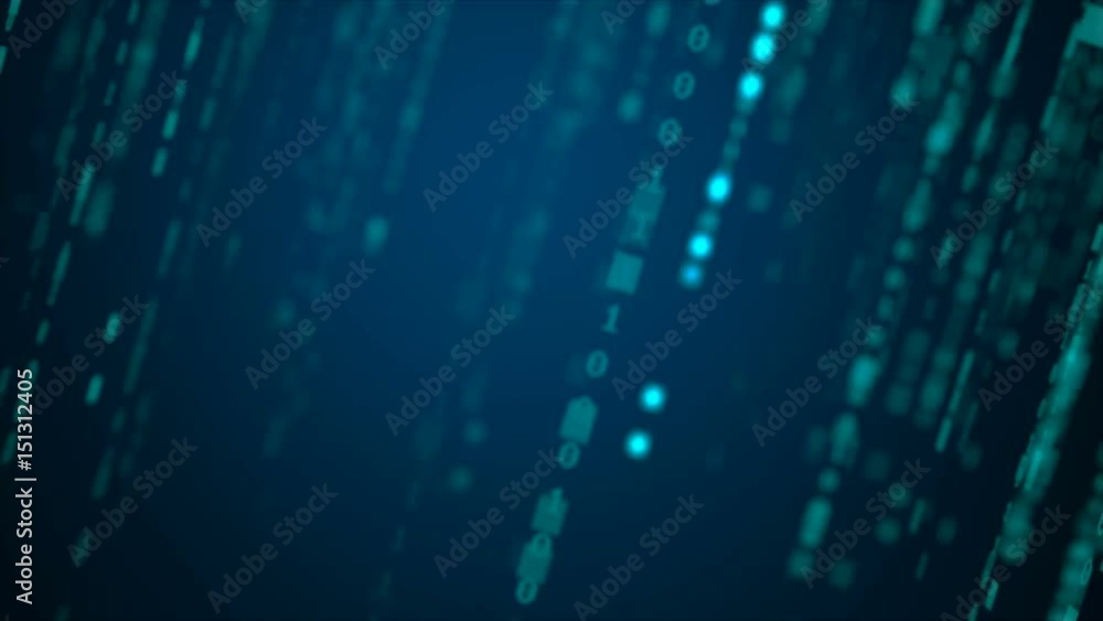 Poster 4k render drop down binary text abstract backgound for cyber and futuristic concept