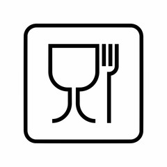 Food safe sign vector design isolated on white background .