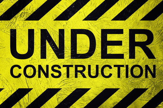 Under Construction Industrial Sign. Retro style.