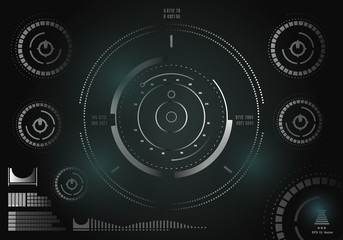 Futuristic blue virtual graphic touch user interface