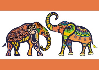 Silhouette Funny  Elephants for your design