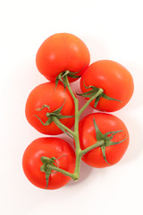 fresh tomato isolated on white