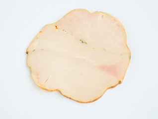 tranche de rôti de porc,isolé