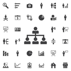 Company structure icon.