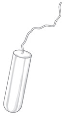 sanitary cotton tampon vector illustration
