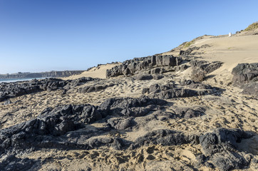 Rocky Coastline With Turquoise Lagoons - El Cotillo, Fuerteventura, Canary Islands, Spain.