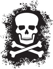 skull and bones (pirate symbol) in grunge style