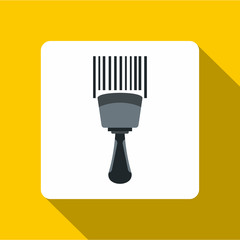 Bar code scanner icon, flat style