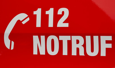 Notruf 112 - obrazy, fototapety, plakaty