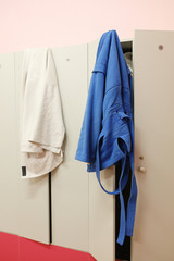 Interior of a cloakroom