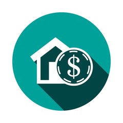 money home dollar icon stock vector illustration flat design