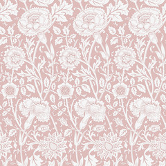 Floral seamless pattern. Modern seamless pattern for interior decoration, wrapping paper, graphic design and textile. Vector illustration. Backgrounds.