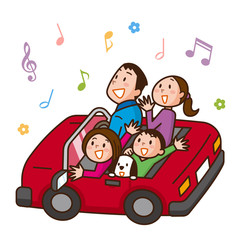 家族でドライブ