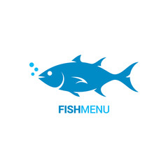 Obraz premium fish logo design vector background