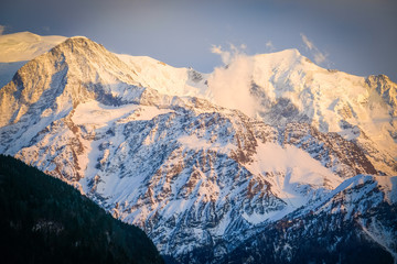 Fototapeta na wymiar Mont Blanc sunset