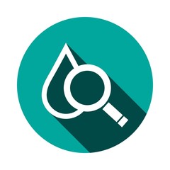 drop search icon, vector illustration. Flat design style