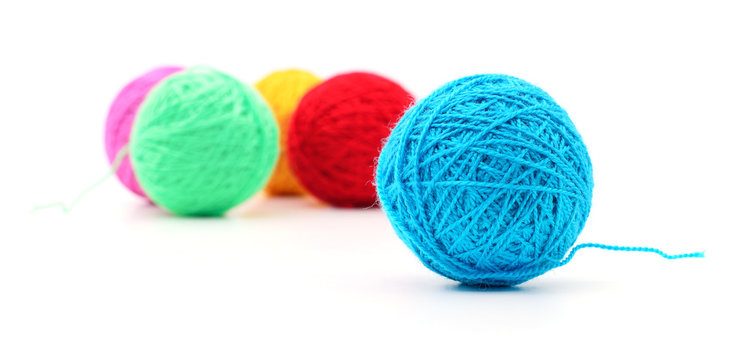 Balls of yarn.