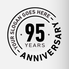 95 years anniversary logo template. Vector and illustration.