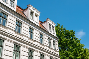 Fototapeta na wymiar real estate exterior - restored house facade