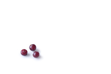 Black currants isolated on white