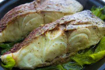 Steamed snapper