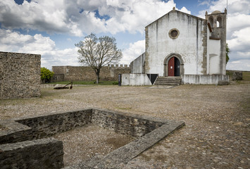 Santa Maria do Castelo church inside the Castle in Abrantes city, district of Santarem, Portugal
