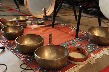 Percussion instruments up-close