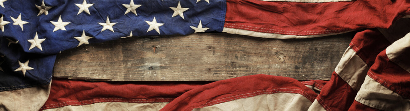 Old American flag background